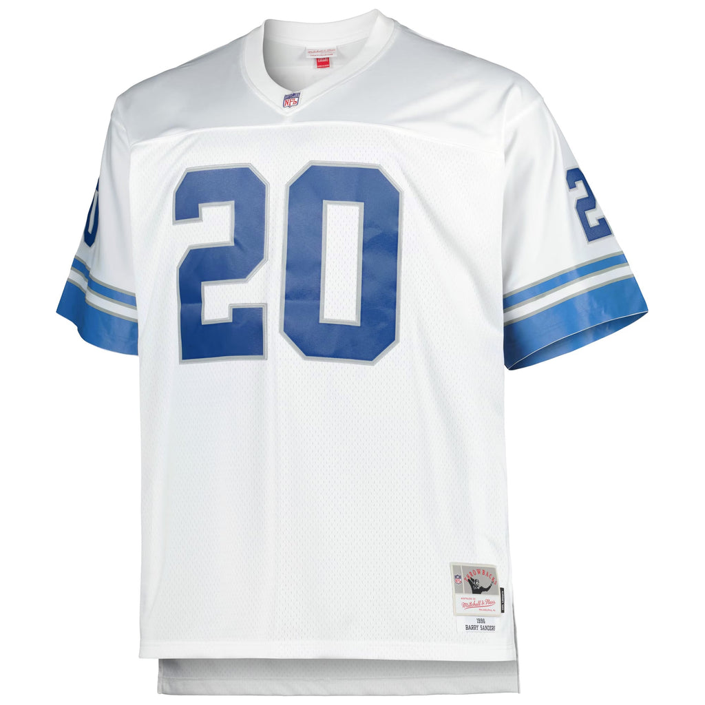 Men's Detroit Lions Barry Sanders Mitchell & Ness Blue Big & Tall 1996 Retired Player Replica Jersey