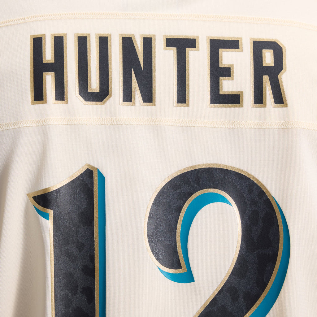 Men's Jacksonville Jaguars Travis Hunter Nike Natural 2026 Rivalries Collection Game Jersey