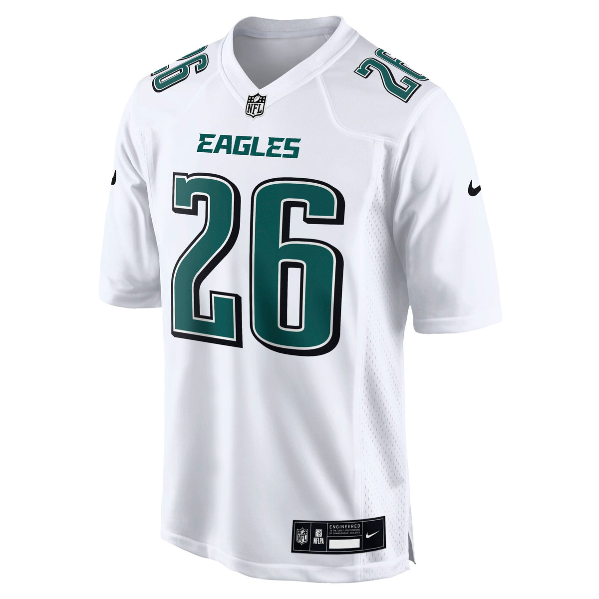 Men's Philadelphia Eagles Saquon Barkley Nike Tundra White Fashion Game Jersey