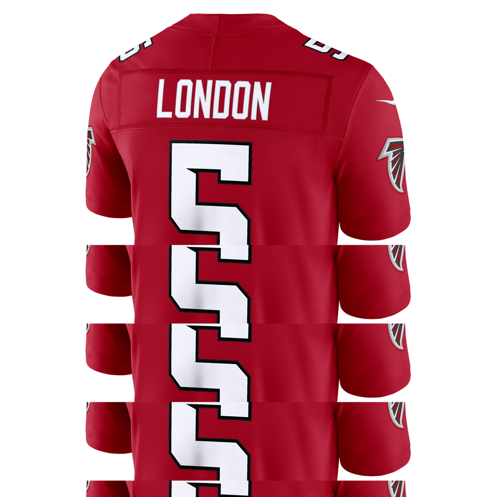Men's Atlanta Falcons Drake London Nike Red Team Vapor F.U.S.E. Stitched Limited Jersey