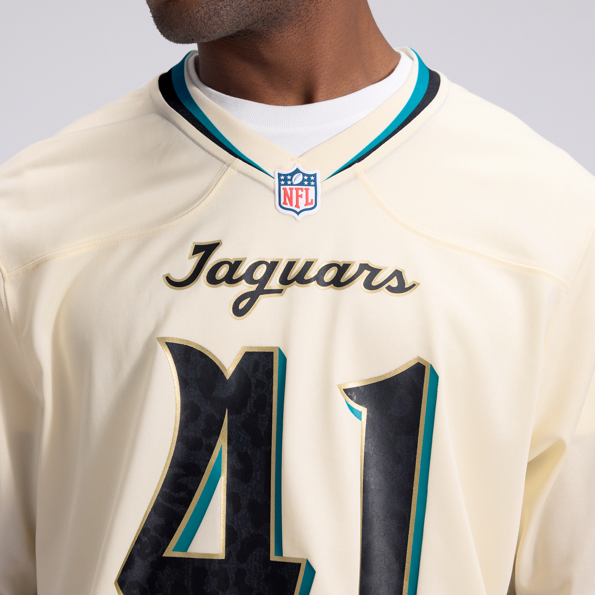 Men's Jacksonville Jaguars Josh Hines-Allen Nike Natural 2026 Rivalries Collection Game Jersey