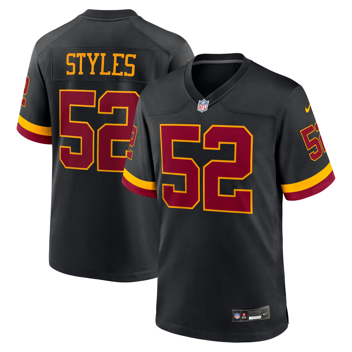 Men's Washington Commanders Sonny Styles Nike Burgundy Team Game Jersey