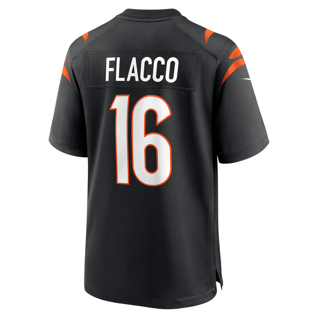 Men's Cincinnati Bengals Joe Flacco Nike  Black Team Game Jersey