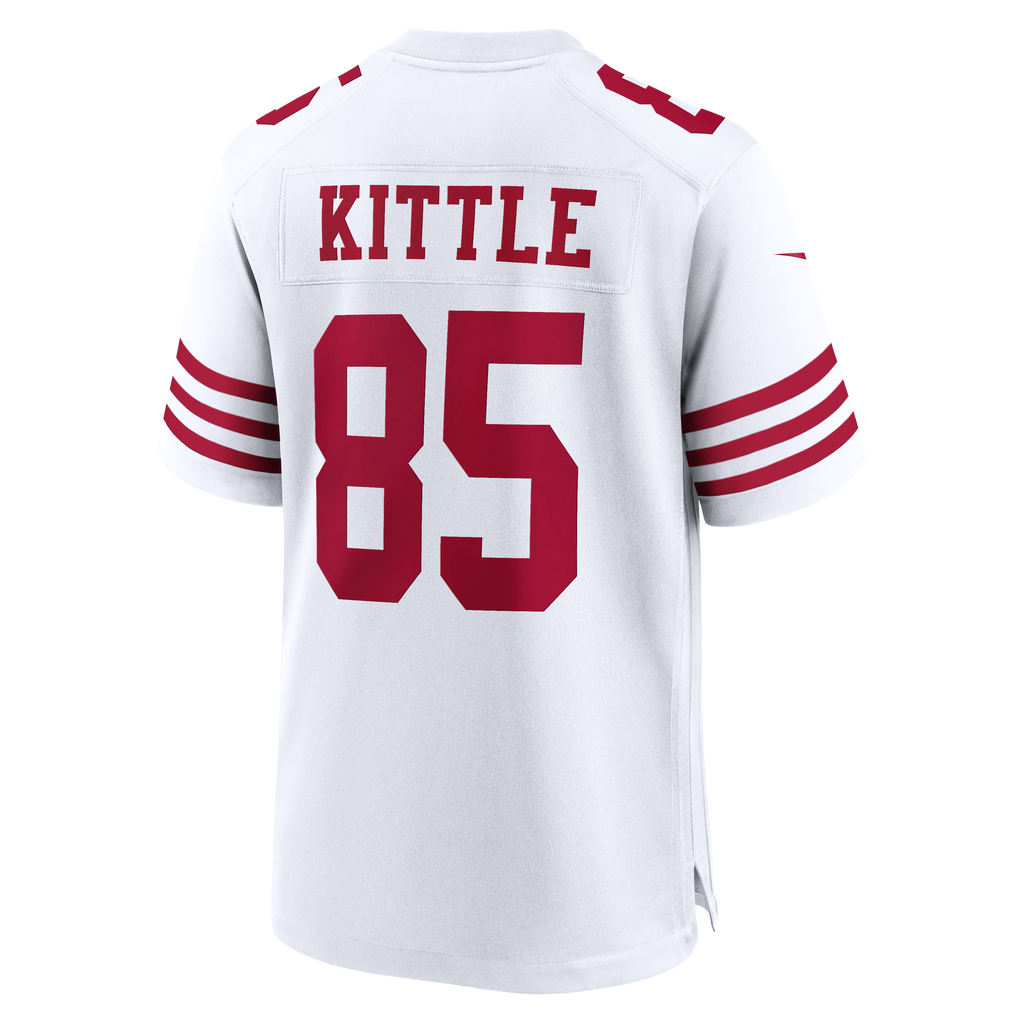 Men's San Francisco 49ers George Kittle Nike White 80th Anniversary Game Jersey