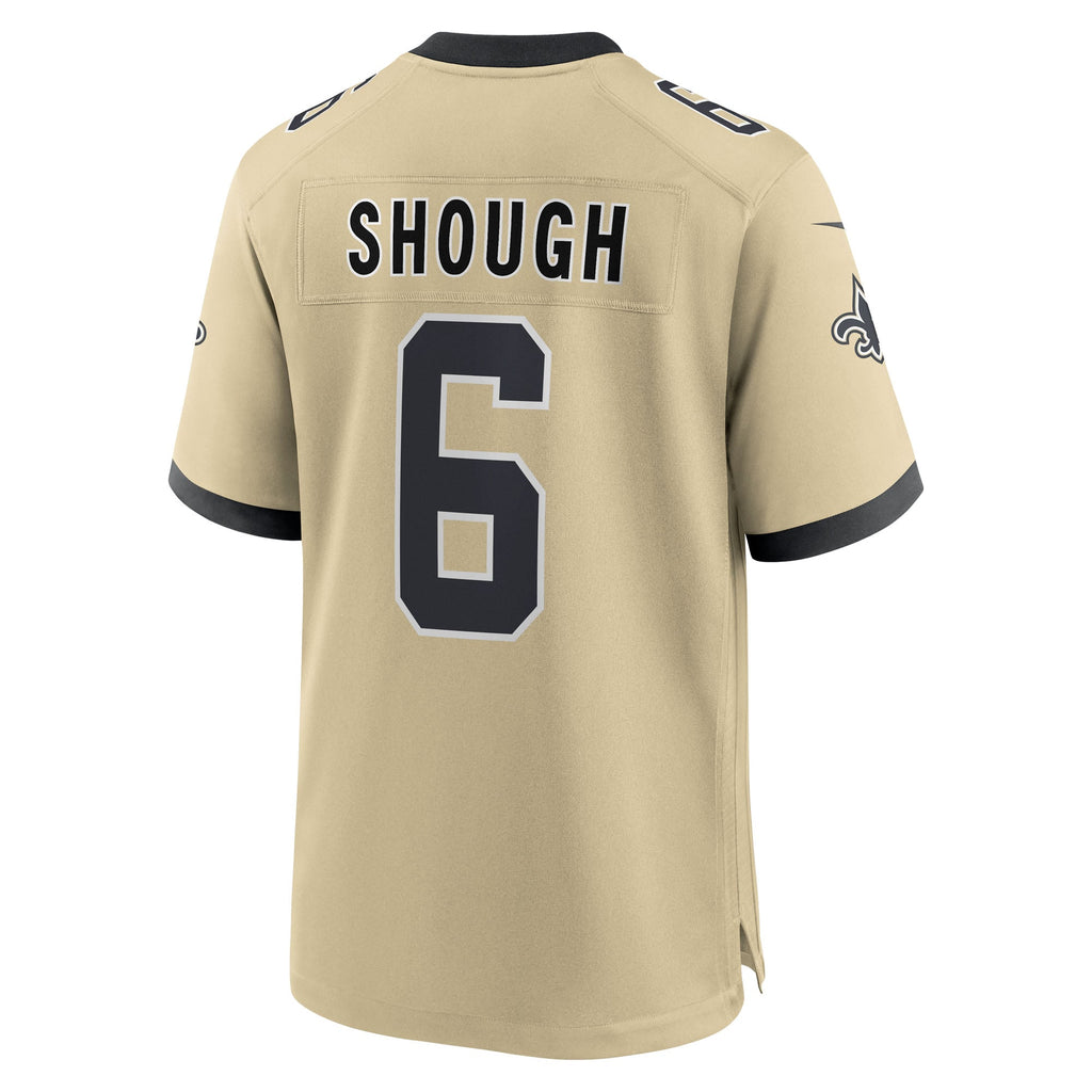 Men's New Orleans Saints Tyler Shough Nike Gold Alternate Game Player Jersey