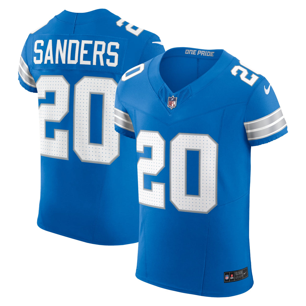 Men's Detroit Lions Barry Sanders Nike Blue Team Vapor F.U.S.E. Elite Jersey