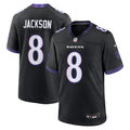 Men's Baltimore Ravens Lamar Jackson Nike Black Alternate Game Jersey