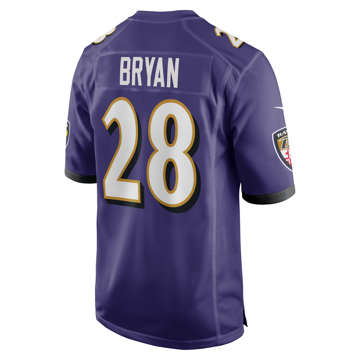 Men's Baltimore Ravens Taven Bryan Nike  Purple Team Game Jersey