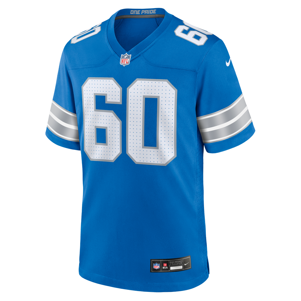 Men's Detroit Lions Graham Glasgow Nike  Blue Team Game Jersey