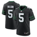 Men's New York Jets Garrett Wilson Nike Legacy Black Alternate Game Jersey