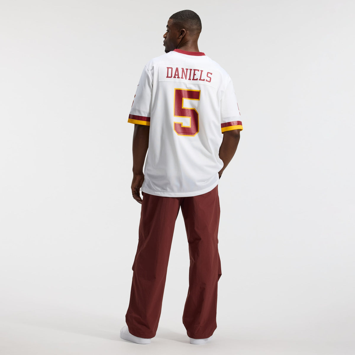 Men's Washington Commanders Jayden Daniels Nike White Game Super Bowl Era Jersey