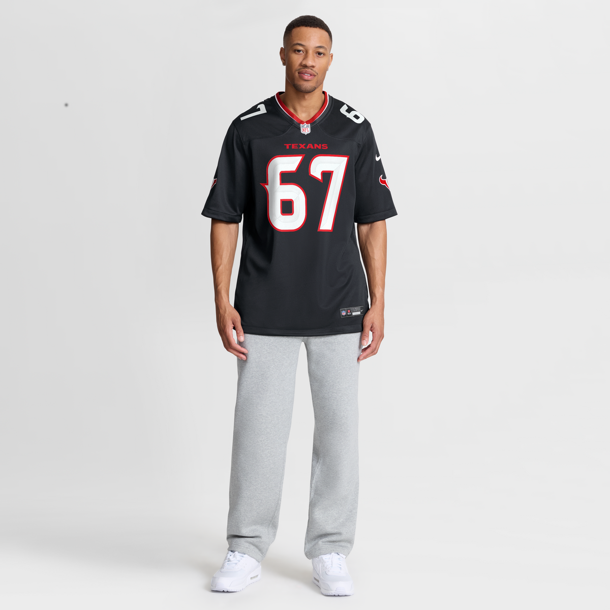 Men's Houston Texans Evan Brown Nike  Navy Team Game Jersey