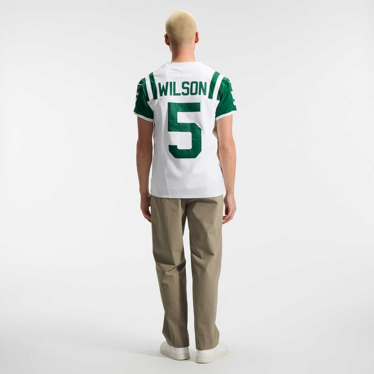 Men's New York Jets Garrett Wilson Nike White Classic Alternate Vapor F.U.S.E. Elite Jersey
