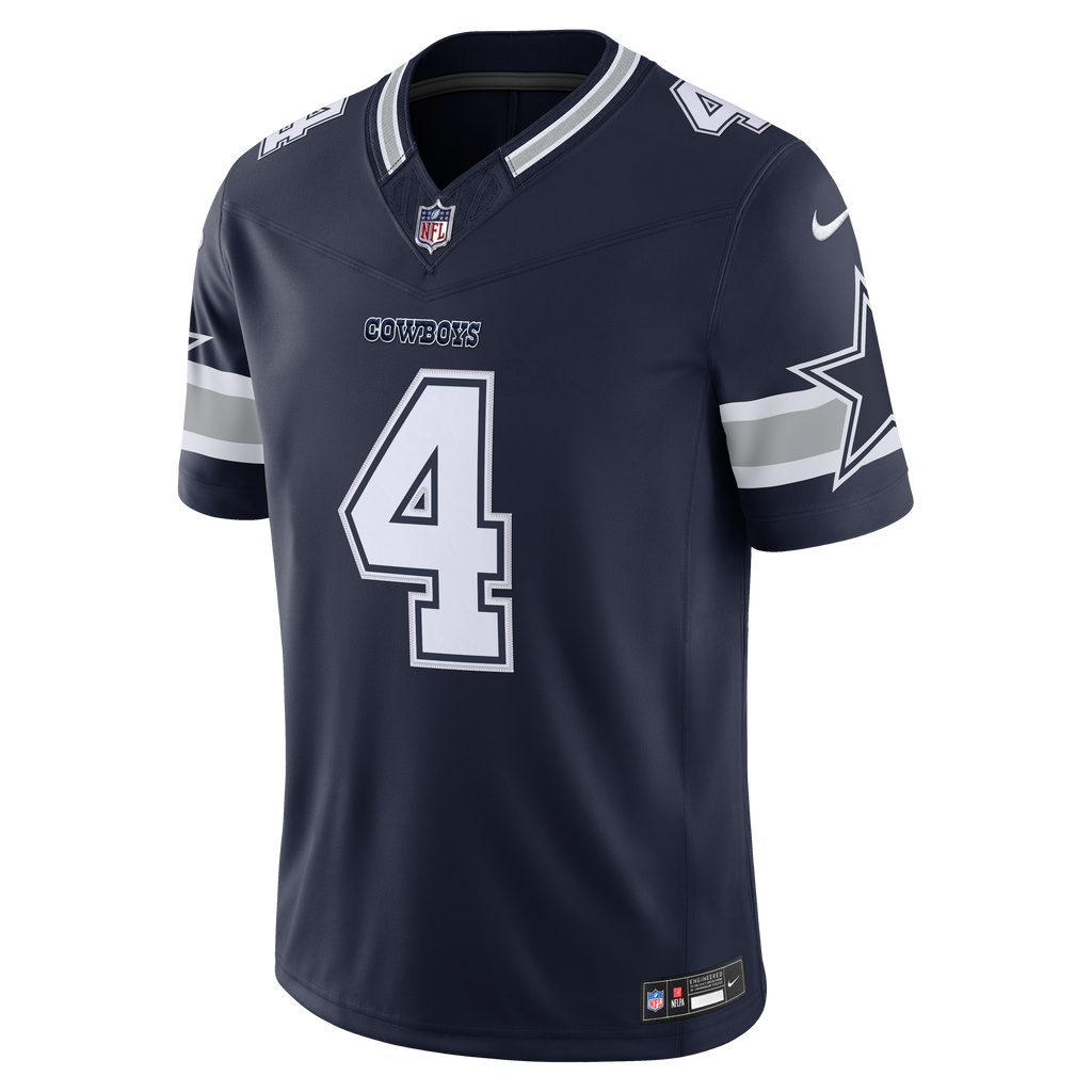 Men's Dallas Cowboys Dak Prescott Nike Navy Team Vapor F.U.S.E. Stitched Limited Jersey