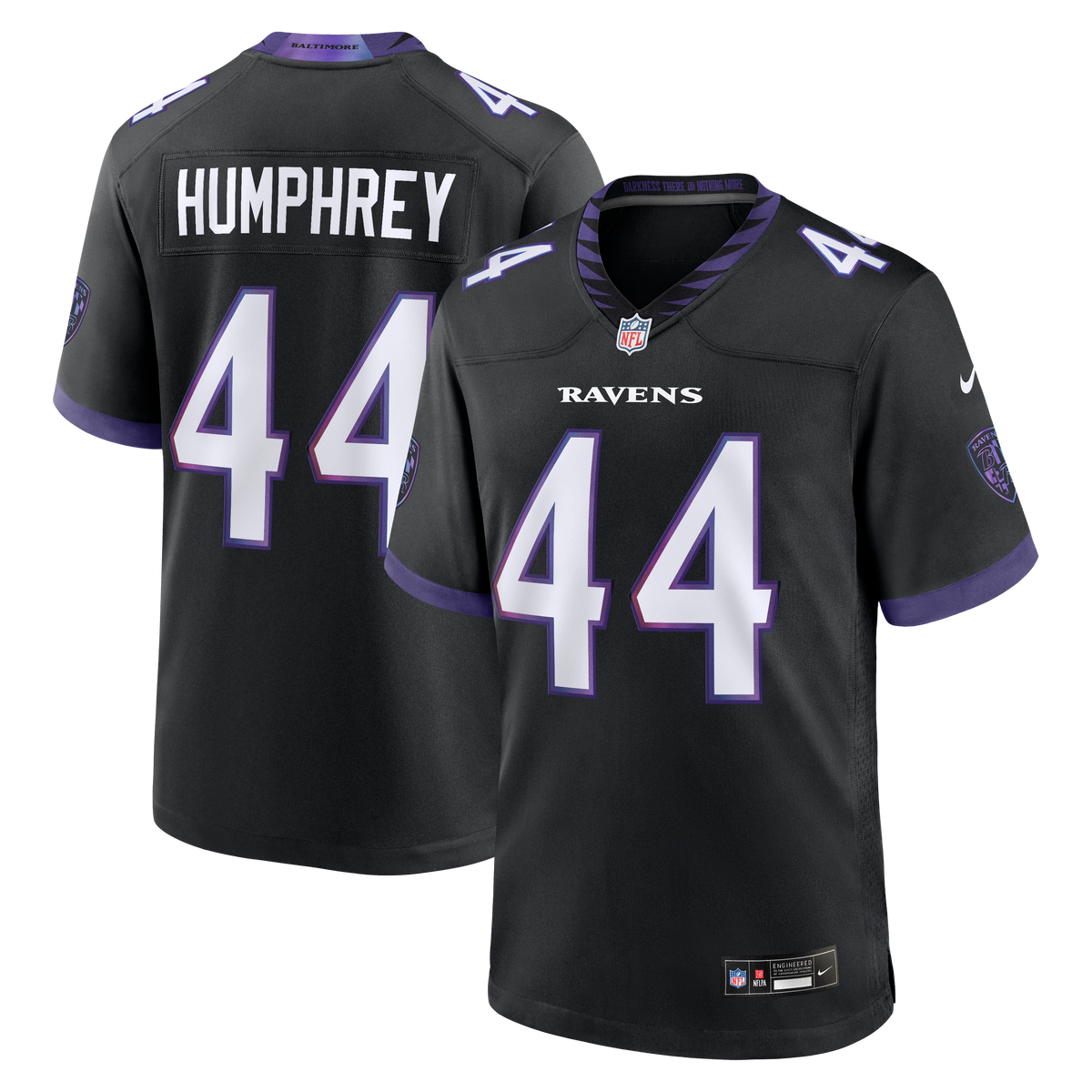 Men's Baltimore Ravens Marlon Humphrey Nike Purple Team Game Jersey
