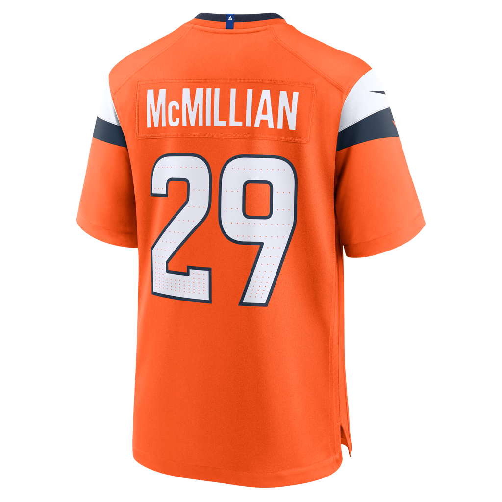Men's Denver Broncos Ja'Quan McMillian Nike  Orange Team Game Jersey