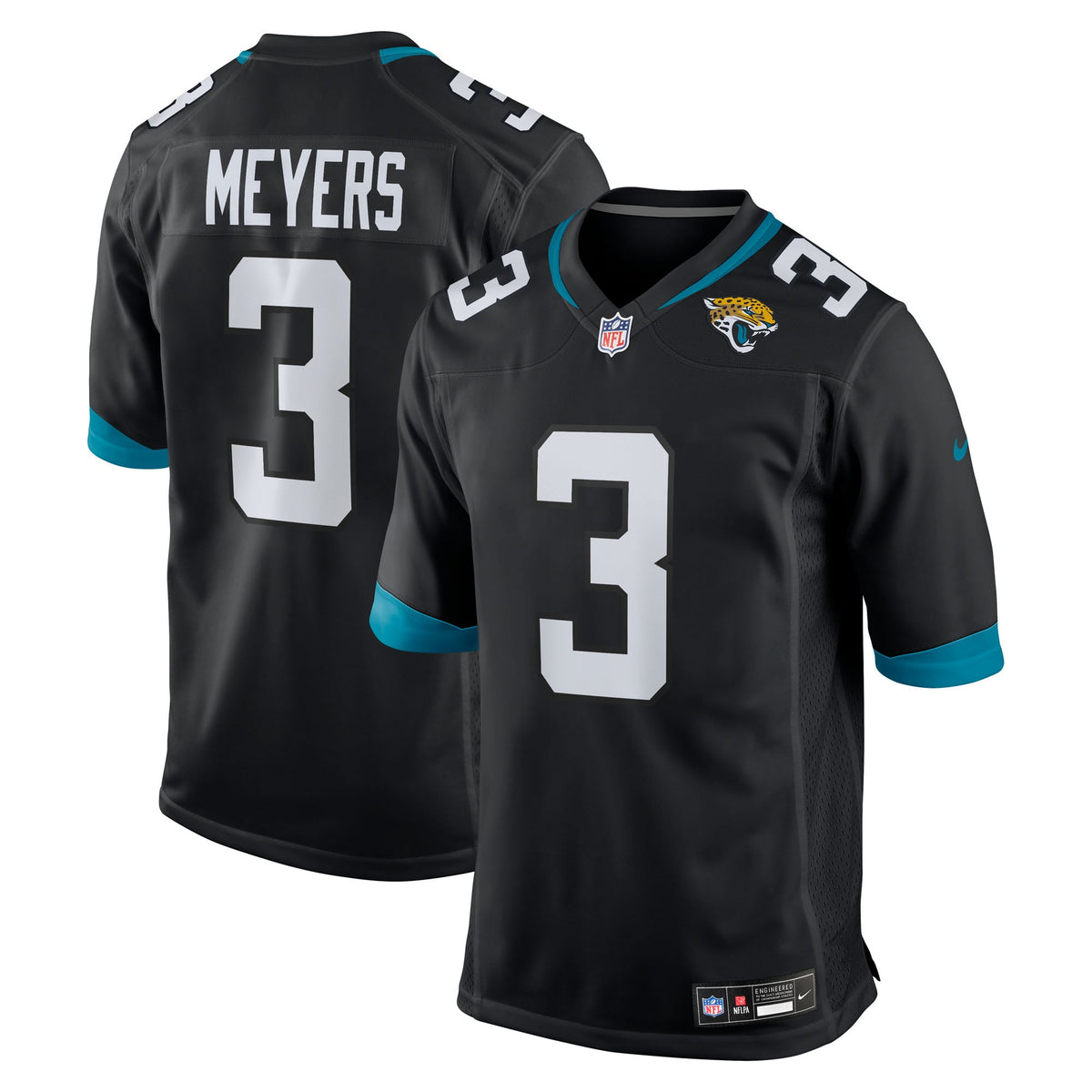 Men's Jacksonville Jaguars Jakobi Meyers Nike  Black Alternate  Game Jersey