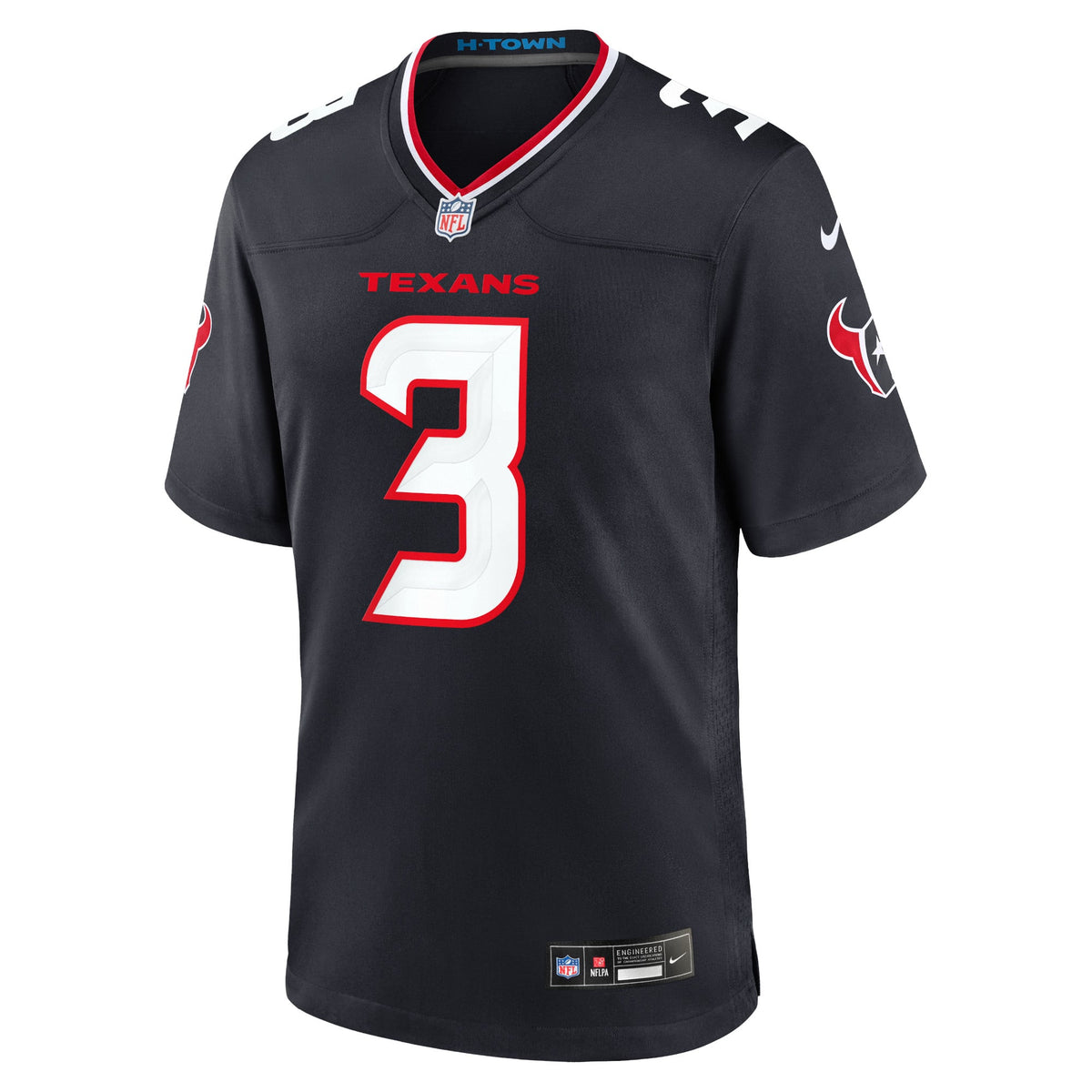 Men's Houston Texans Tank Dell Nike  Red Alternate Game Jersey