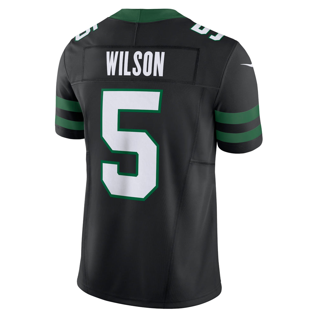 Men's New York Jets Garrett Wilson Nike Legacy Green Vapor F.U.S.E. Limited Jersey