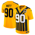 Men's Pittsburgh Steelers T.J. Watt Nike Gold Alternate Vapor F.U.S.E. Stitched Limited Jersey