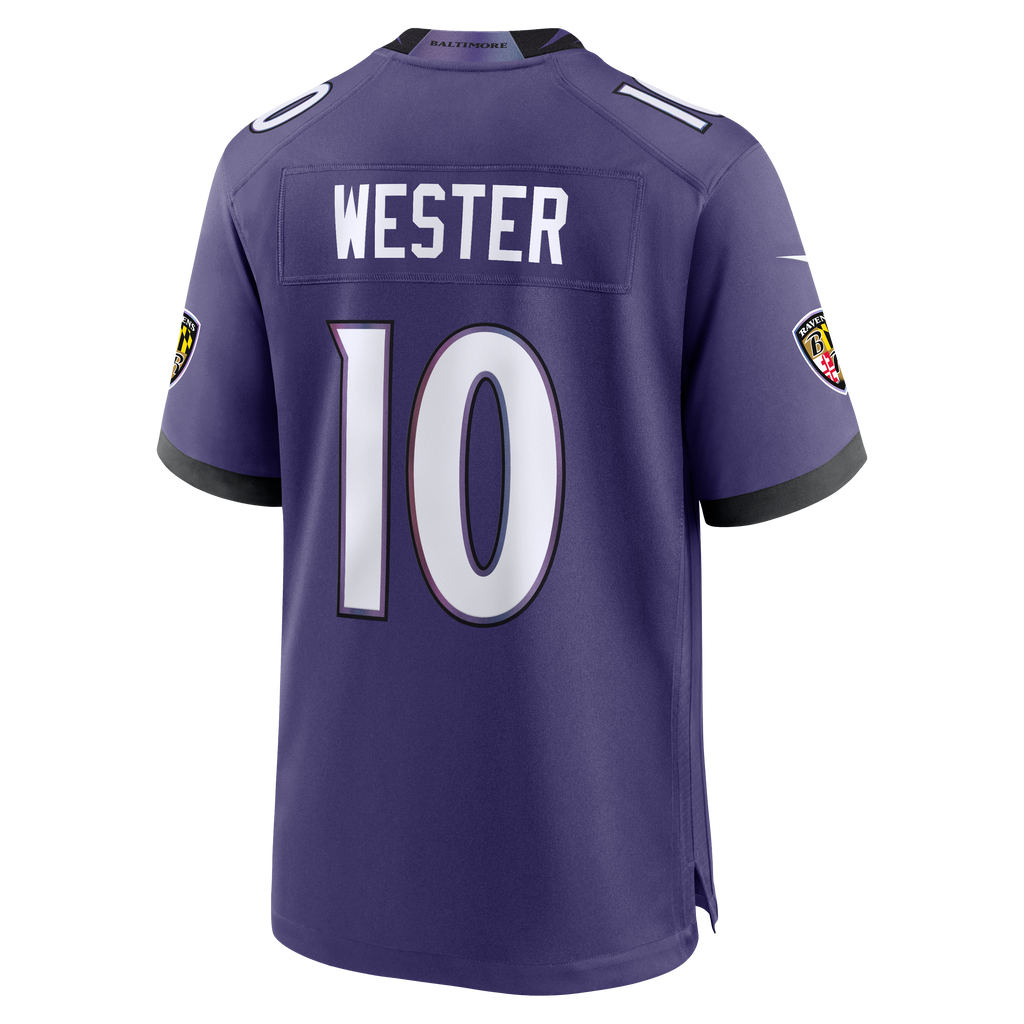 Men's Baltimore Ravens LaJohntay Wester Nike Purple Team Game Jersey
