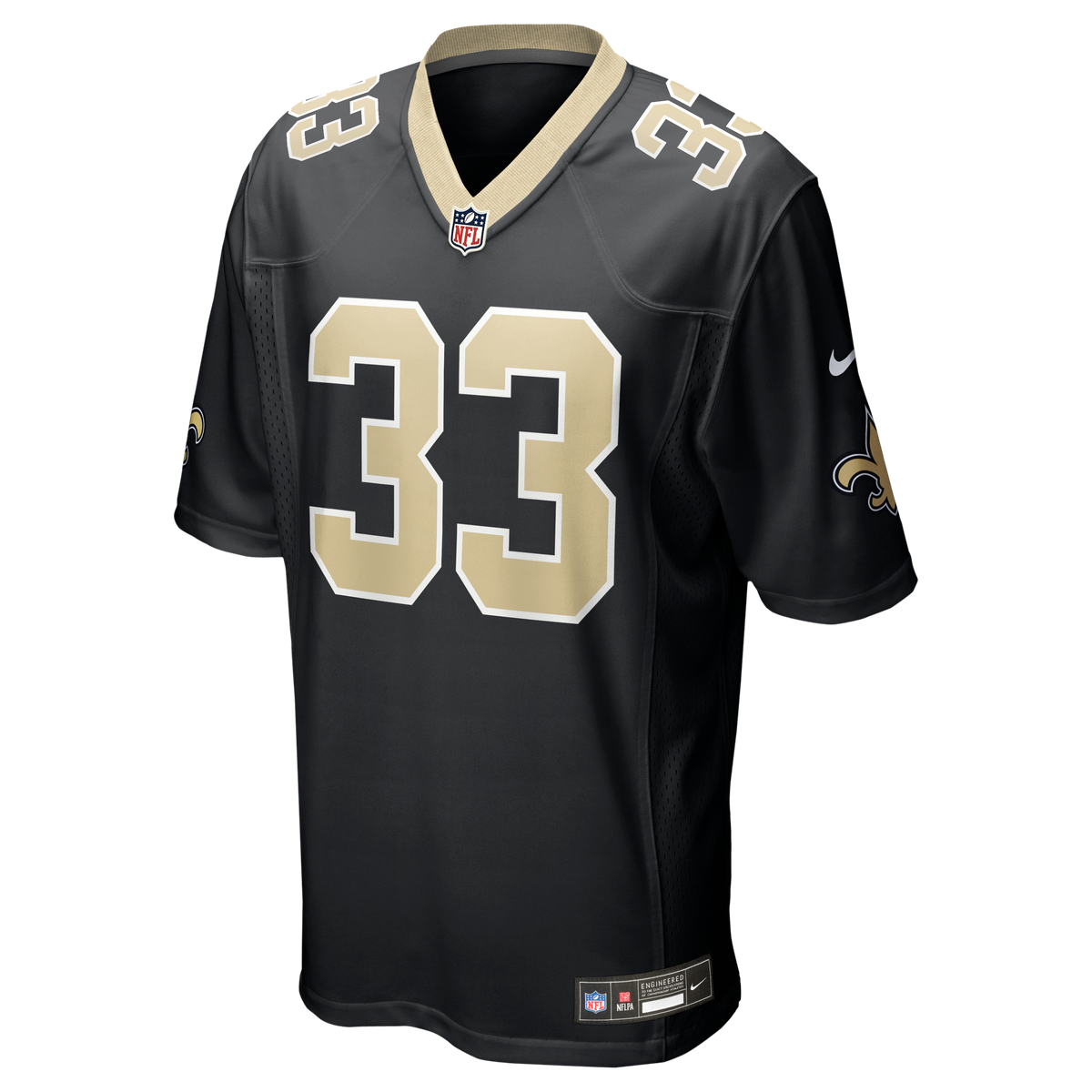 Men's New Orleans Saints Jonas Sanker Nike  Black Team Game Jersey