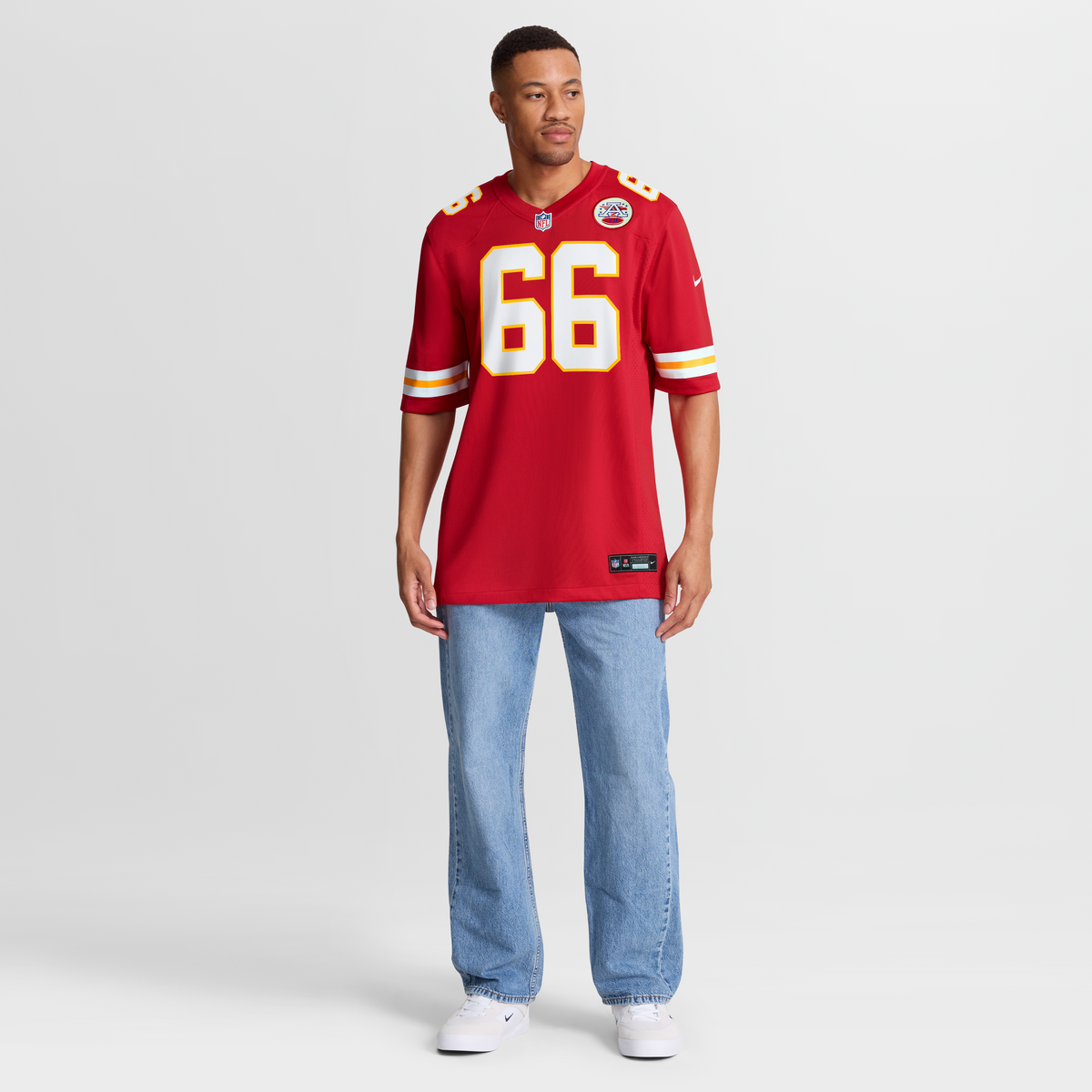 Men's Kansas City Chiefs Mike Caliendo Nike Red Game Player Jersey