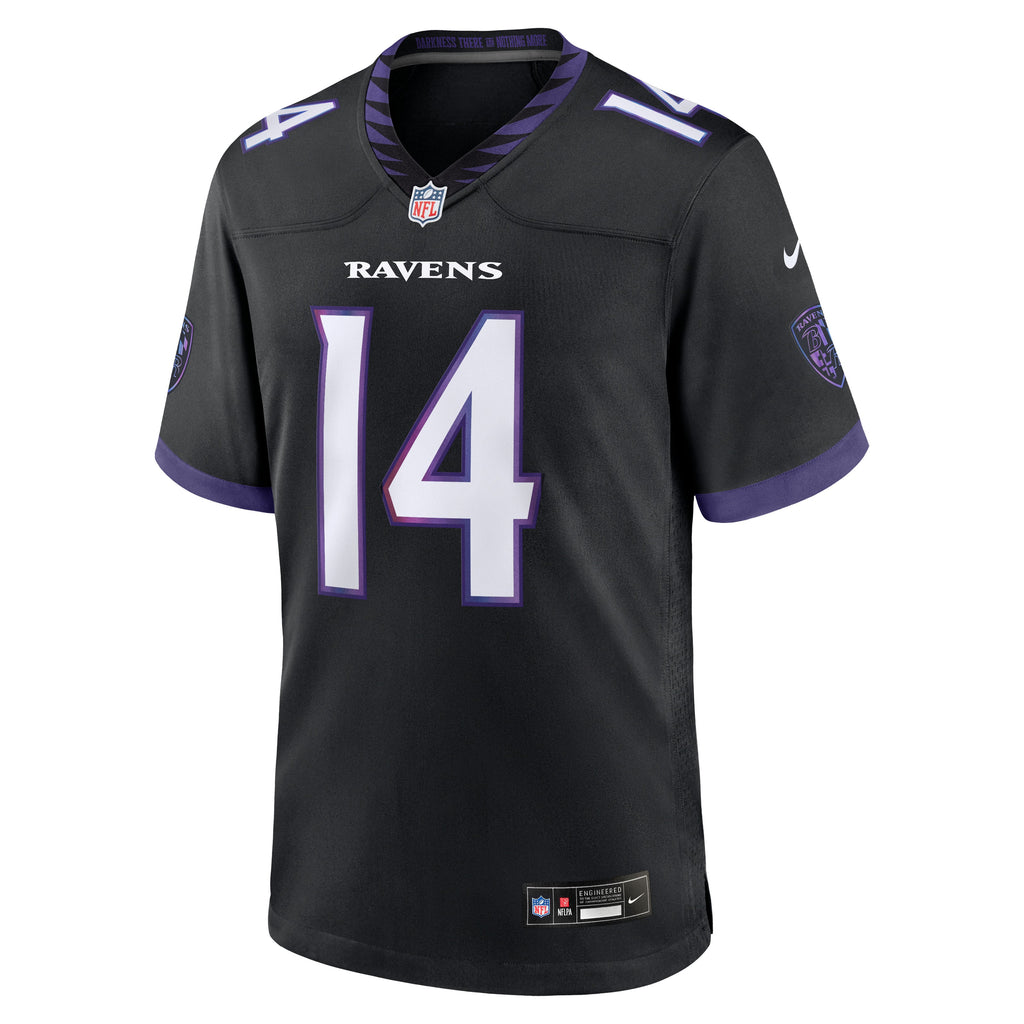 Men's Baltimore Ravens Kyle Hamilton Nike Black Alternate Game Jersey