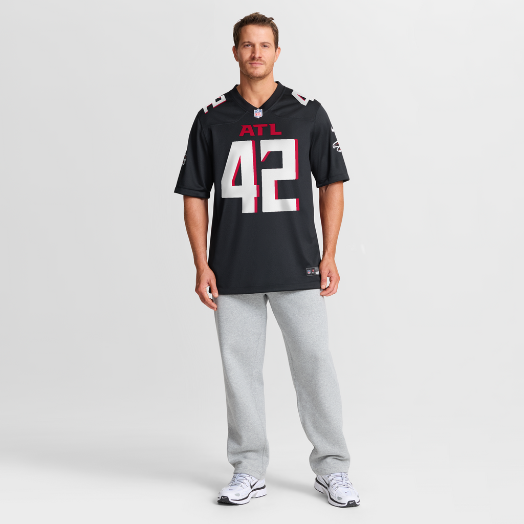 Men's Atlanta Falcons Josh Woods Nike  Black Team Game Jersey