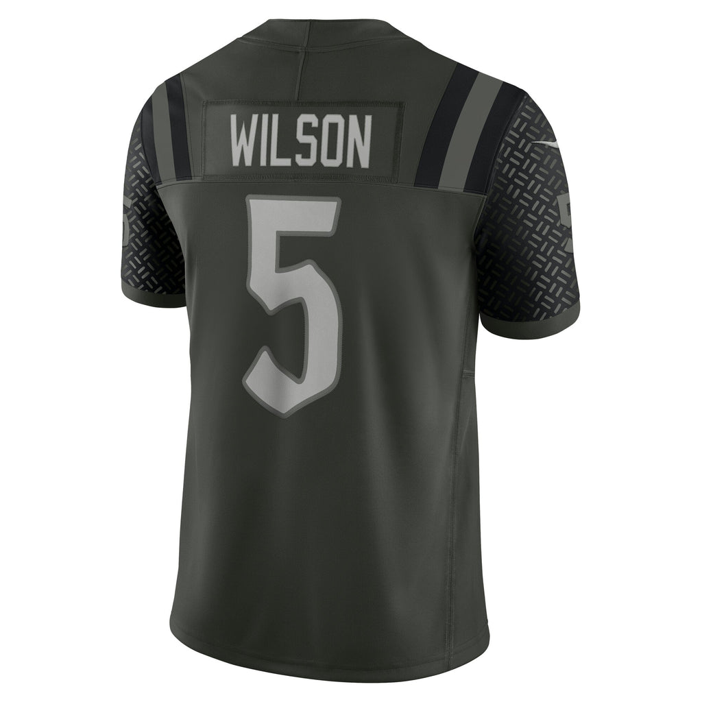 Men's New York Jets Garrett Wilson Nike Green Rivalries Collection Stitched Limited Jersey