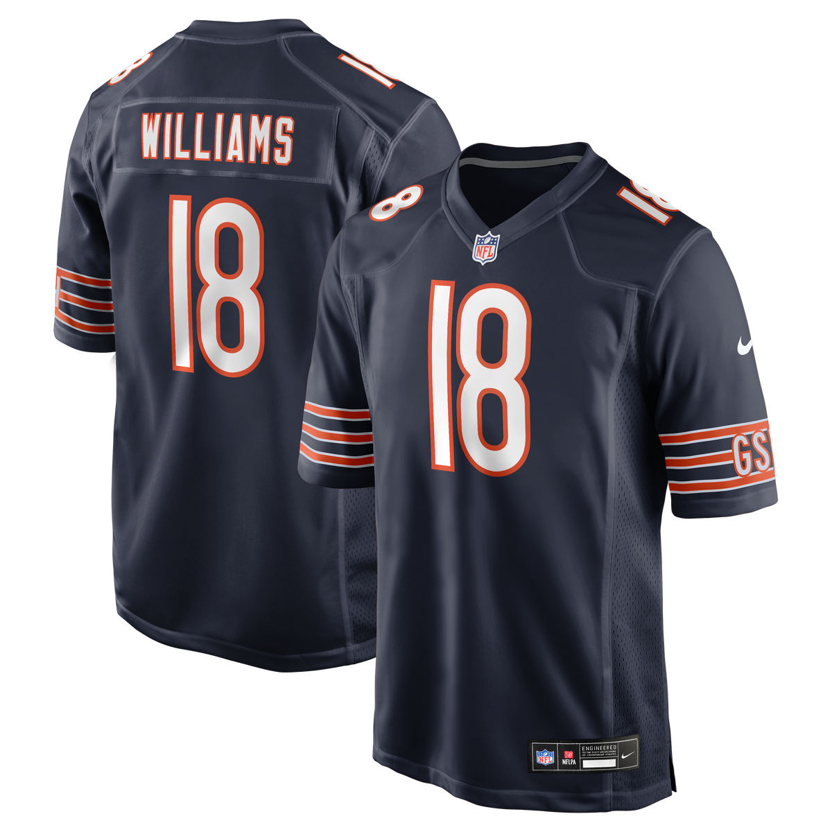 Men's Chicago Bears Caleb Williams Nike Navy  Player Game Jersey