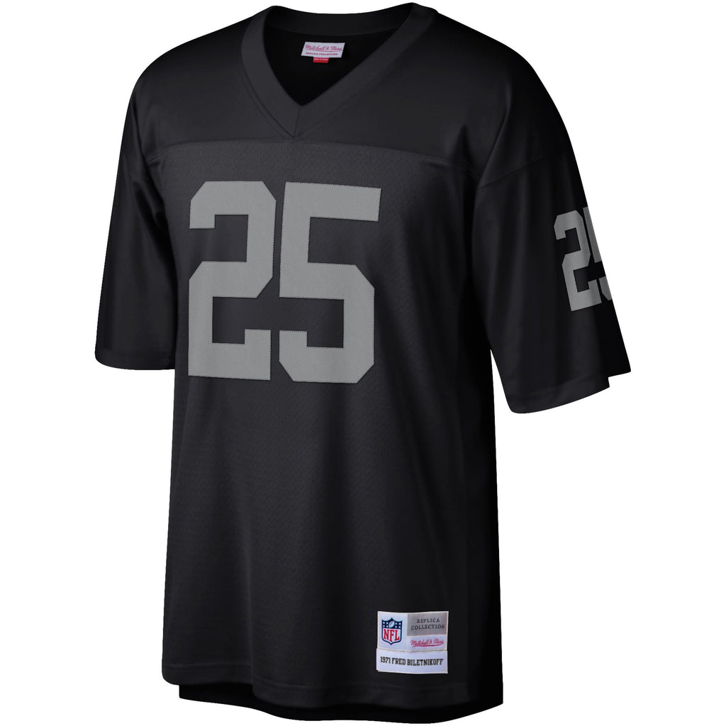 Men's Las Vegas Raiders Fred Biletnikoff Mitchell & Ness Black Legacy Replica Jersey