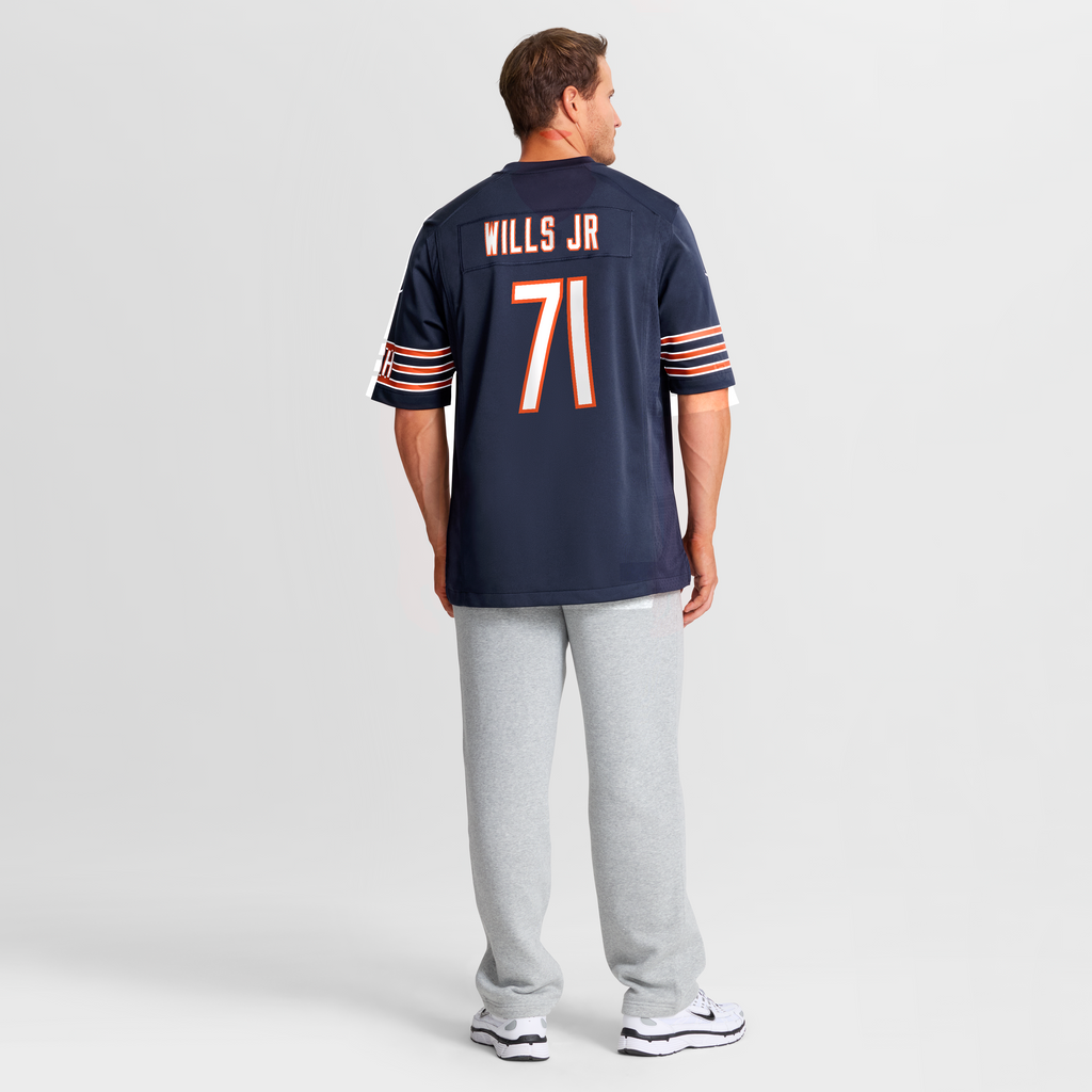 Men's Chicago Bears Jedrick Wills Jr. Nike  Navy Team Game Jersey