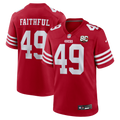 Men's San Francisco 49ers The Faithful Nike Scarlet 80th Anniversary Game Jersey