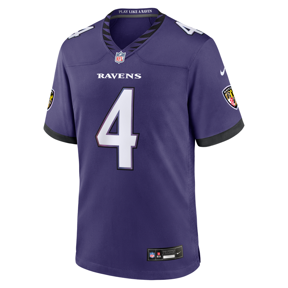 Men's Baltimore Ravens Zay Flowers Nike Purple Team Game Jersey