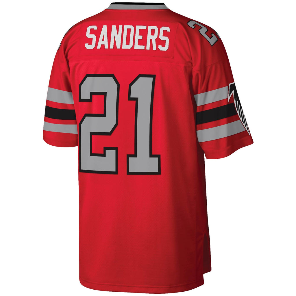 Men's Atlanta Falcons Deion Sanders Mitchell & Ness White Legacy Replica Jersey