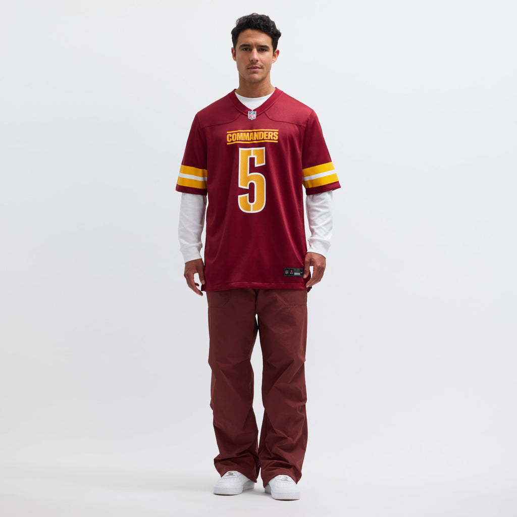 Men's Washington Commanders Jayden Daniels Nike Black Alternate Game Player Jersey