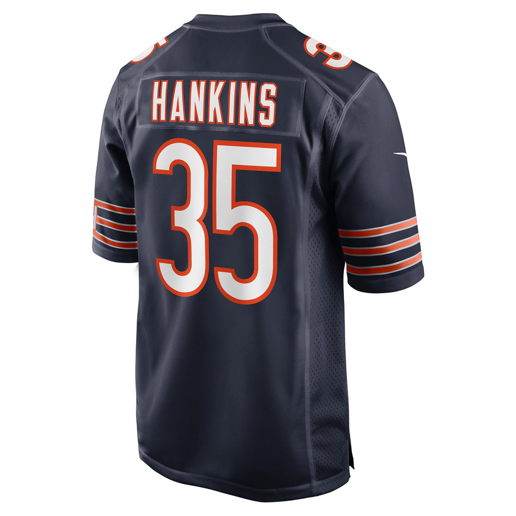 Men's Chicago Bears Deion Hankins Nike  Navy Team Game Jersey