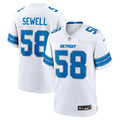 Men's Detroit Lions Penei Sewell Nike  White Game Jersey