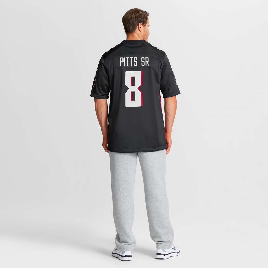 Men's Atlanta Falcons Kyle Pitts Sr. Nike Black Team  Game Jersey