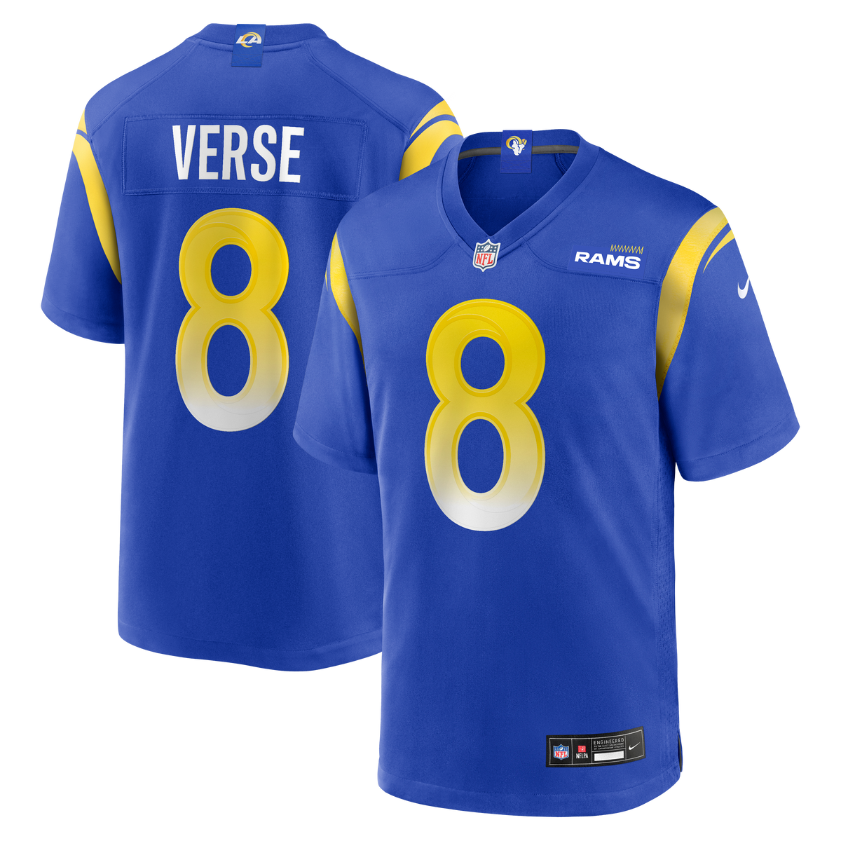 Men's Los Angeles Rams Jared Verse Nike Royal  Player Game Jersey