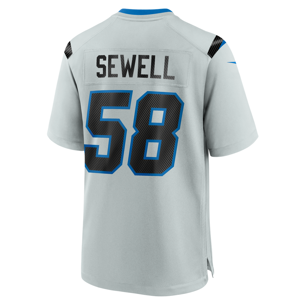 Men's Detroit Lions Penei Sewell Nike Silver 2026 Rivalries Collection Game Jersey