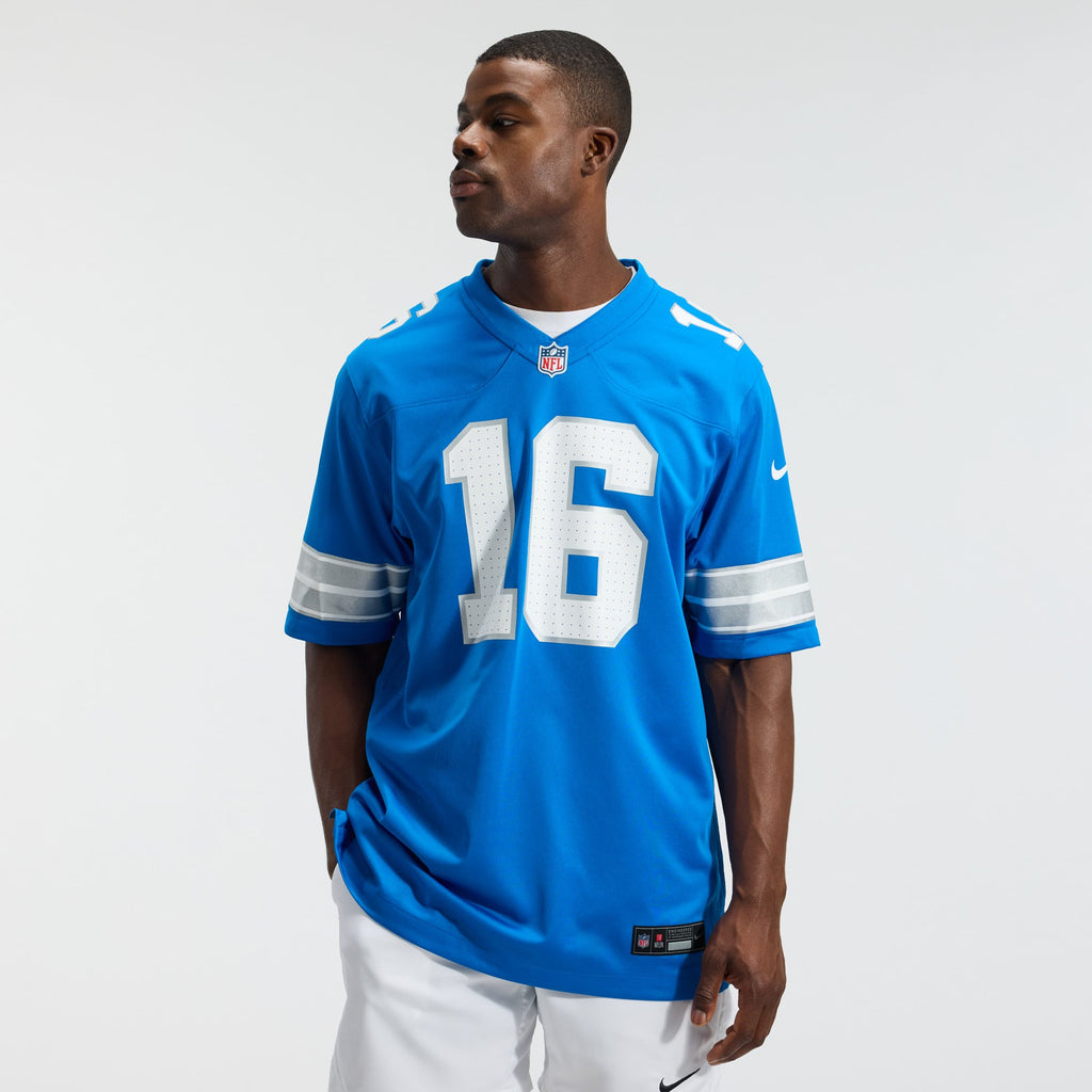 Men's Detroit Lions Jared Goff Nike Black 2nd Alternate Game Jersey