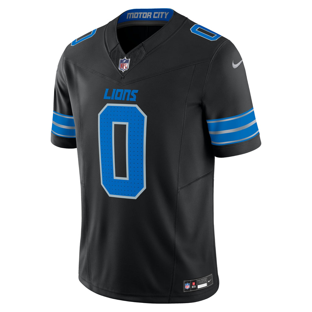 Men's Detroit Lions Jahmyr Gibbs Nike Black 2nd Alternate Vapor F.U.S.E. Limited Jersey