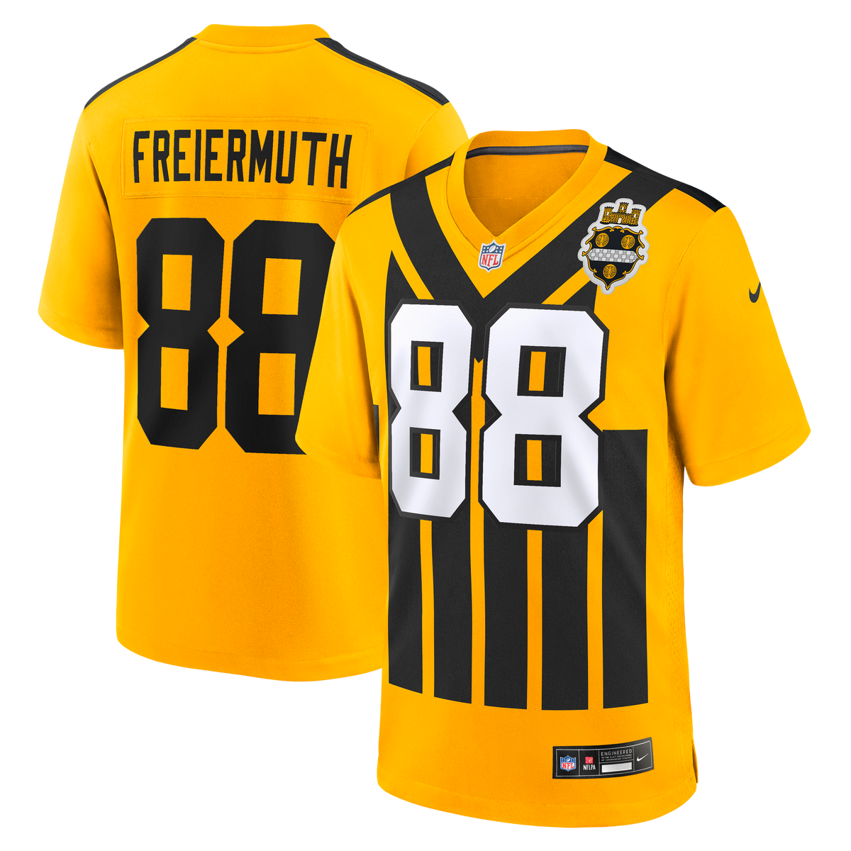 Men's Pittsburgh Steelers Pat Freiermuth Nike Black Game Jersey