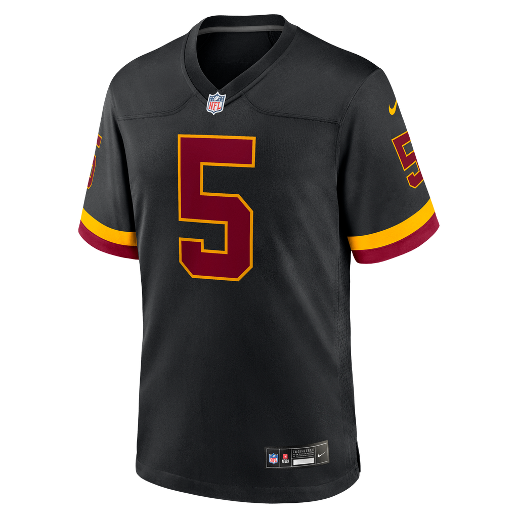 Hail Raiser Men's Washington Commanders Jayden Daniels Nike Black Alternate Game Jersey