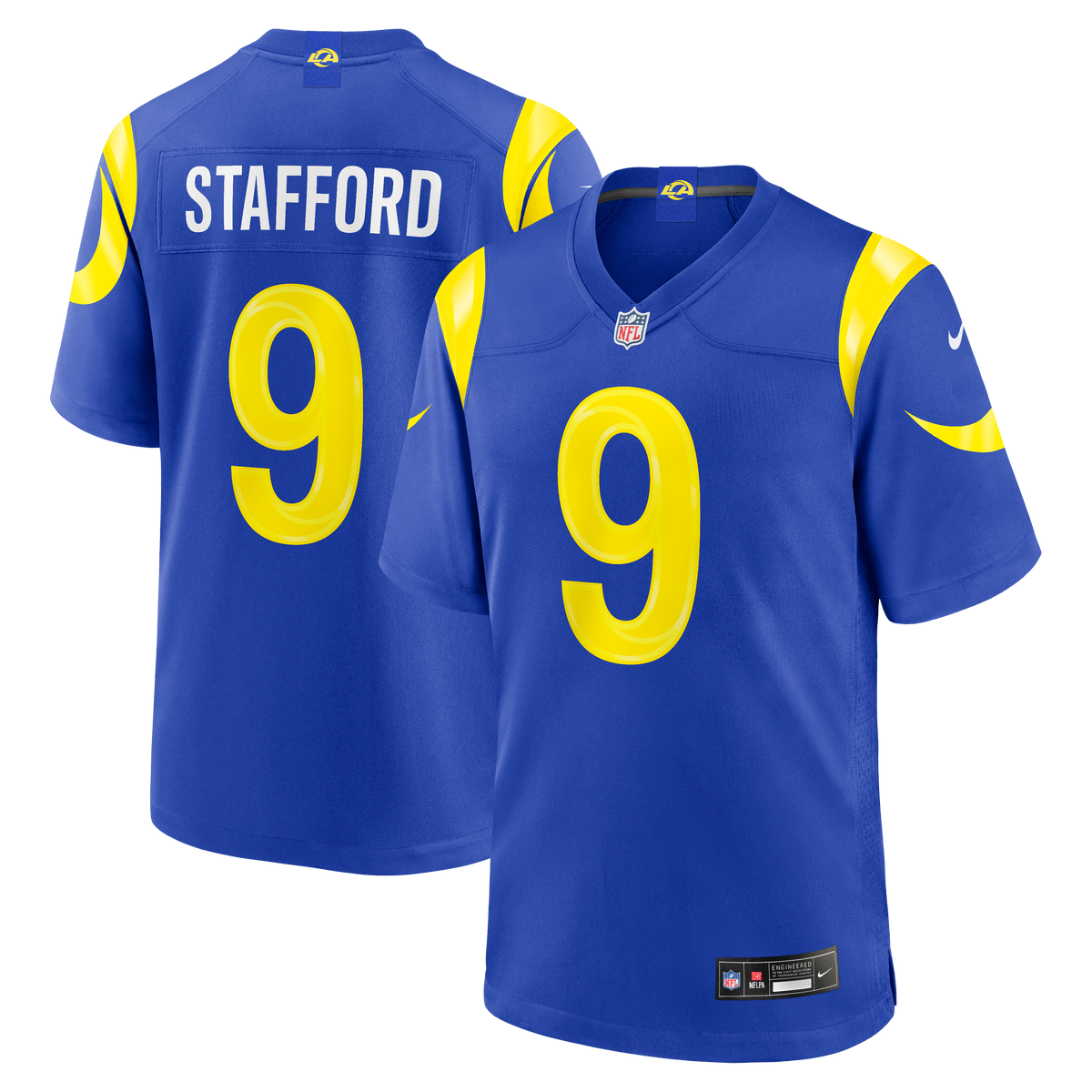 Men's Los Angeles Rams Matthew Stafford Nike White White Game Player Jersey