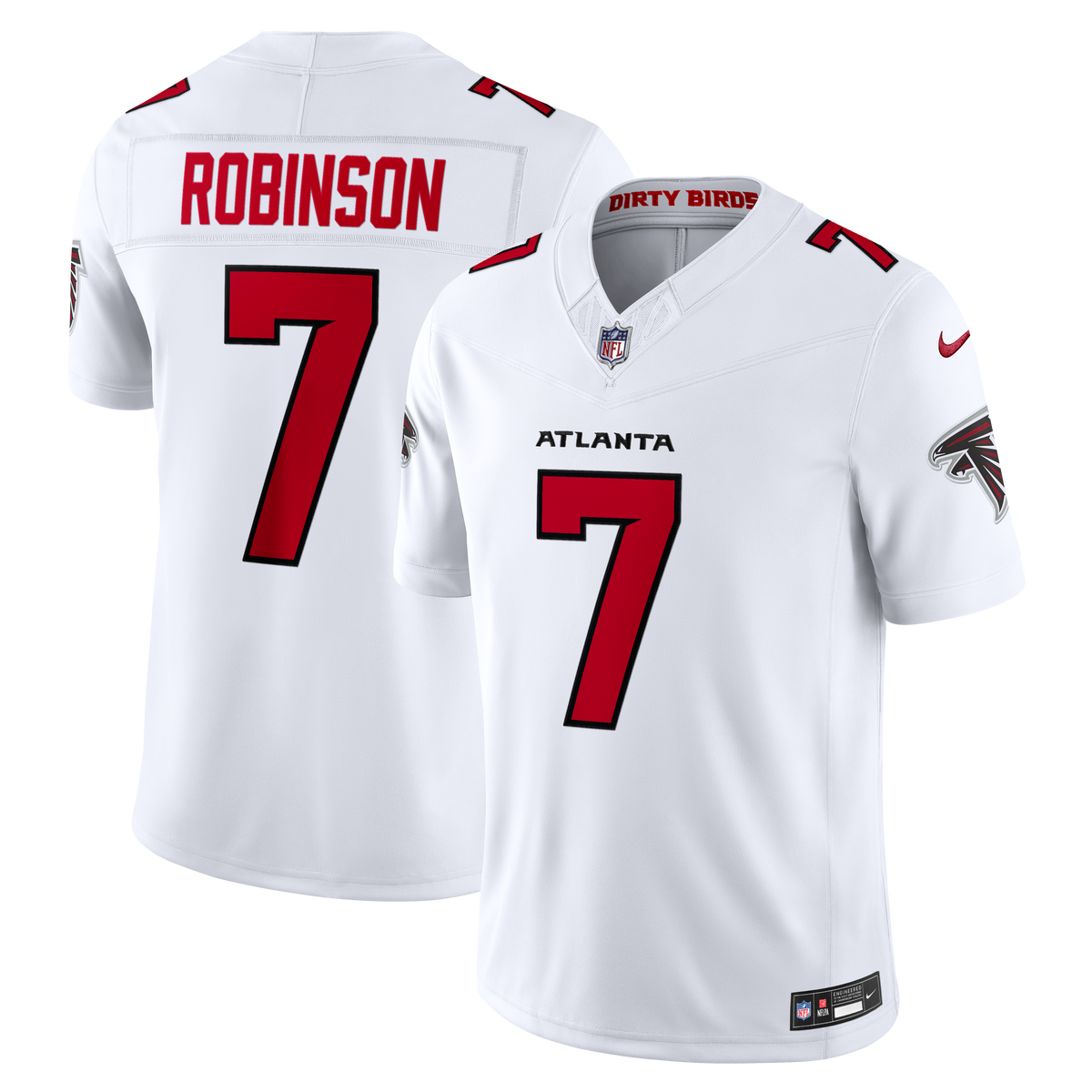 Men's Atlanta Falcons Bijan Robinson Nike Black Alternate Throwback Vapor F.U.S.E. Stitched Limited Jersey