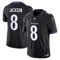 Men's Baltimore Ravens Lamar Jackson Nike Black Alternate Alternate Vapor F.U.S.E. Stitched Limited Jersey
