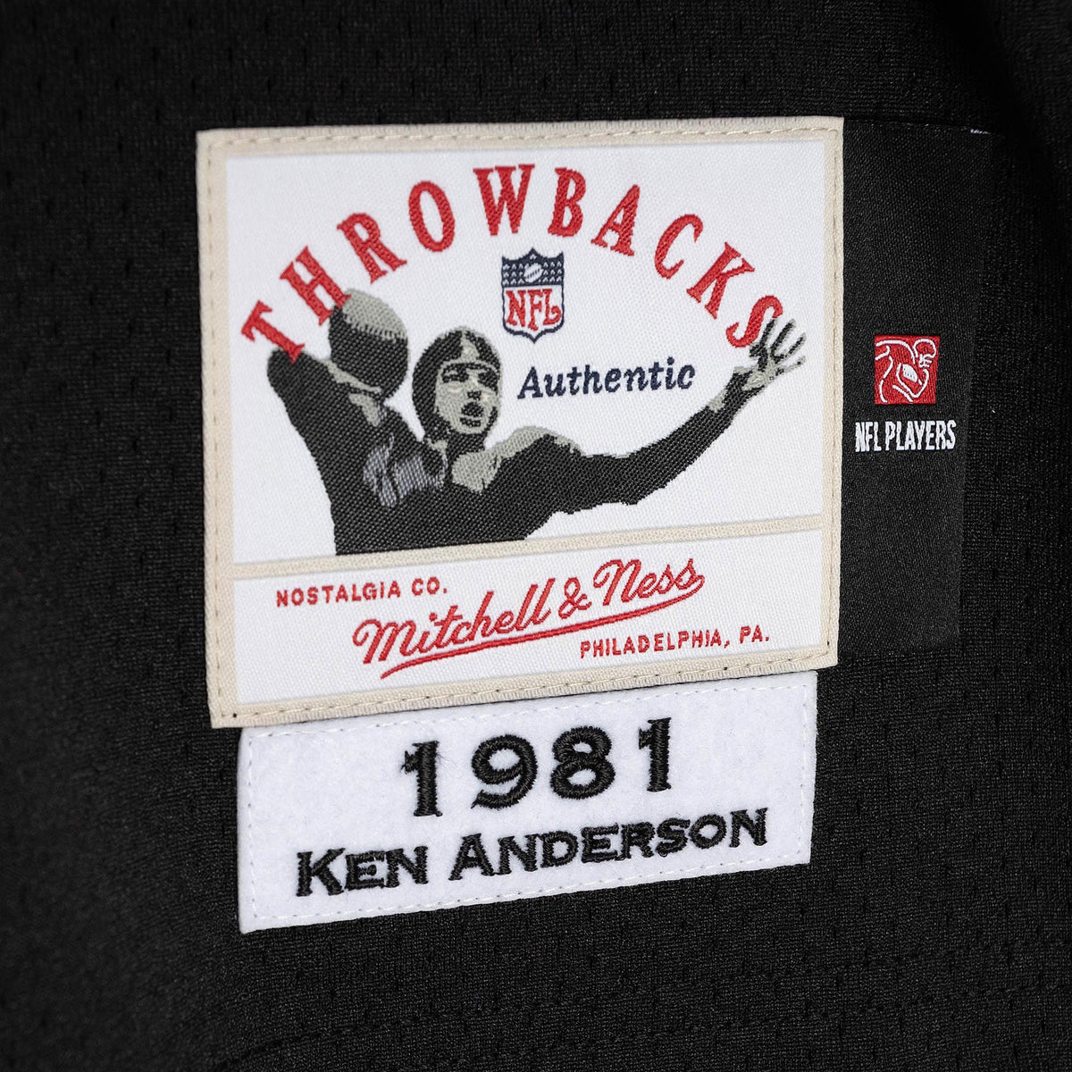 Men's Cincinnati Bengals 1981 Ken Anderson Mitchell & Ness Black Authentic Throwback Retired Player Jersey